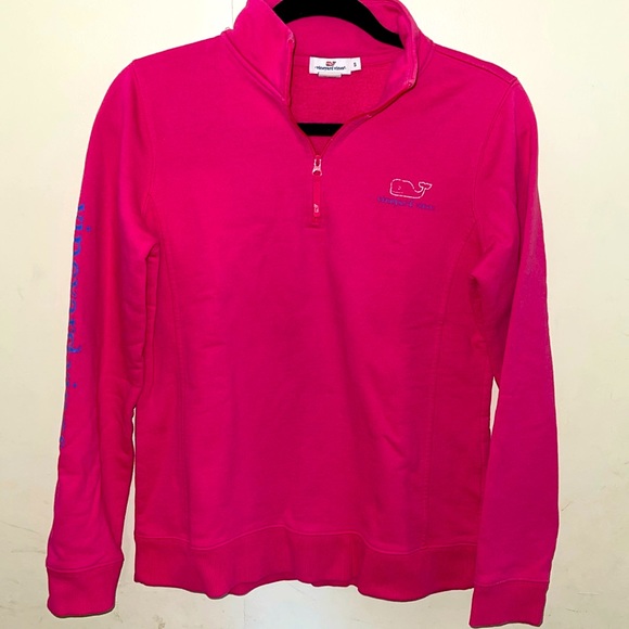 Vineyard Vines Sweaters - Pink Vineyard Vines quarter zipper sweatshirt size S